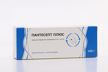 Пантесепт Плюс, крем для наружного применения 5%+0,5%, 100г