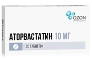 Купить аторвастатин, таблетки, покрытые пленочной оболочкой 10мг, 30 шт в Семенове