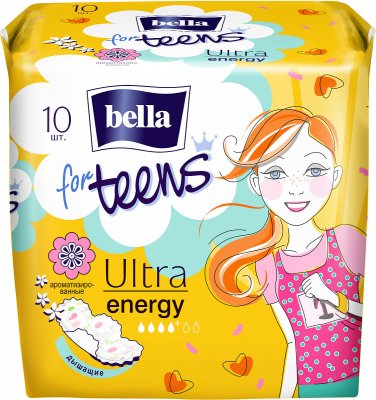 Купить bella (белла) прокладки for teens ultra energy супертонкие део 10 шт в Семенове