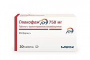 Купить глюкофаж лонг, таблетки с пролонгированным высвобождением 750мг, 30 шт в Семенове