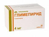 Купить глимепирид, таблетки 4мг, 90 шт в Семенове