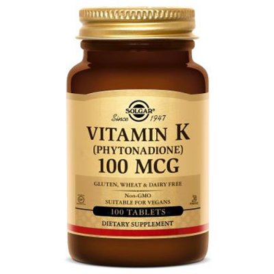 Купить solgar (солгар) витамин к 100мкг, таблетки 100 шт бад в Семенове