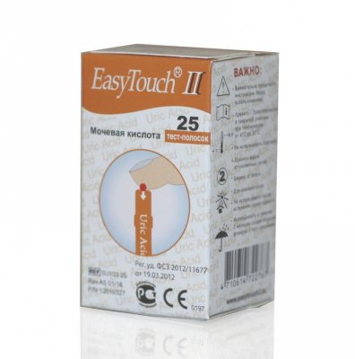 Купить тест-полоски easytouch (изи тач) мочевая кислота, 25 шт в Семенове