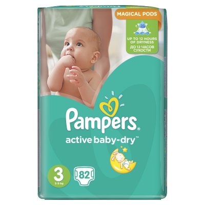 Купить pampers active baby (памперс) подгузники 3 миди 6-10кг, 82шт в Семенове