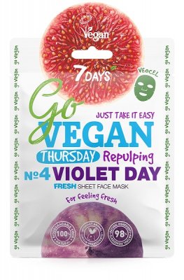 Купить 7 days go vegan маска для лица для тканевая для тех, кто любит посвежее, 25 г в Семенове