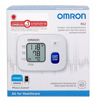 Тонометр автоматический, запястный Omron (Омрон) RS2 (HEM 6121-RU)