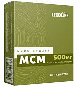 Купить lekolike (леколайк) биостандарт мсм (метилсульфонилметан), таблетки массой 600 мг 60 шт. бад в Семенове
