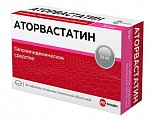 Купить аторвастатин, таблетки, покрытые пленочной оболочкой 10мг, 30 шт в Семенове
