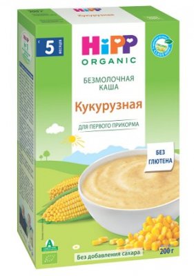 Купить хипп каша, зерн.органич. кукурузная 200г (хипп, австрия) в Семенове