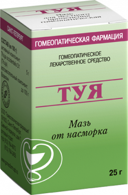 Купить туя, мазь для местного применения гомеопатическая, туба 25г в Семенове