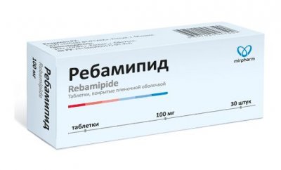 Купить ребамипид, таблетки покрытые пленочной оболочкой 100мг, 30 шт в Семенове
