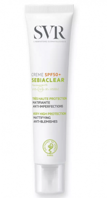 Купить svr sebiaclear (свр) крем для лица солнцезащитный для жирной, проблемной кожи spf50+, 40мл в Семенове