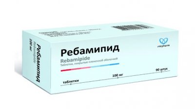 Купить ребамипид, таблетки покрытые пленочной оболочкой 100 мг, 90 шт в Семенове