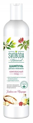 Купить svoboda natural (свобода натурал) шампунь для всех типов волос экстракт женьшеня, зеленого чая и провитамин в5, 430 мл в Семенове