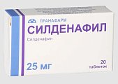 Купить силденафил, таблетки, покрытые пленочной оболочкой 25мг, 20 шт в Семенове