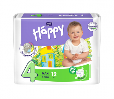 Купить bella baby happy (белла) подгузники 4 макси 8-18кг 12 шт в Семенове