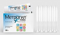 Купить метрогил плюс, гель вагинальный 20мг+10мг/г, 50г в комплекте с аппликатором 10 шт в Семенове