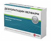 Купить дезлоратадин-велфарм, таблетки, покрытые пленочной оболочкой 5мг, 10 шт от аллергии в Семенове
