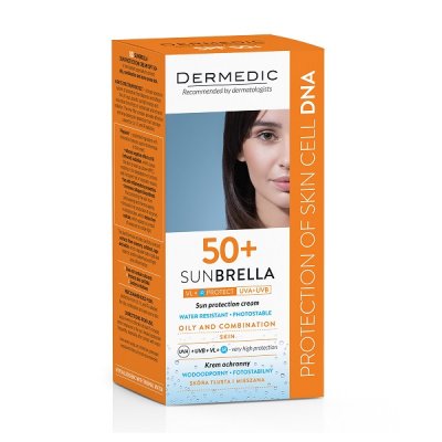 Купить dermedic sunbrella (дермедик) солнцезащитный крем для жирной и комбинированной кожи spf50+, 50г в Семенове
