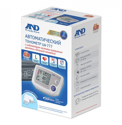 Купить тонометр автоматический a&d (эй энд ди) ua-777 l, с адаптером, манжета 32-45см в Семенове