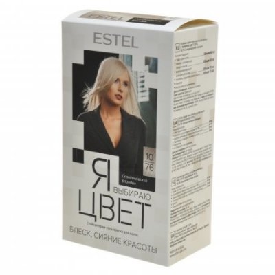 Купить estel (эстель) крем-гель краска для волос я выбираю цвет тон 10/76 скандинавский блондин в Семенове