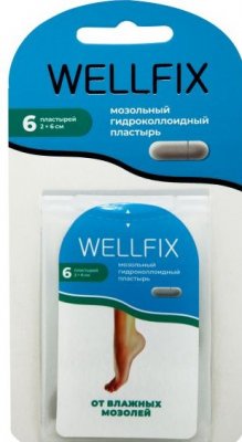 Купить пластырь веллфикс (wellfix) гидроколлоидные 2х6см, 6 шт в Семенове