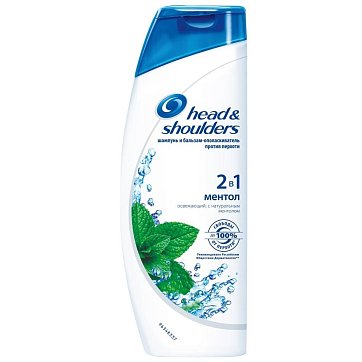 Head & Shoulders (Хэд энд Шолдэрс) шампунь и бальзам-ополаскиватель против перхоти 2в1 Ментол, 200 мл