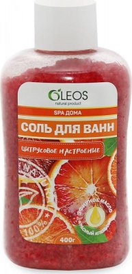 Купить oleos (олеос) соль морская для ванн цитрусовое настроение, 400г в Семенове