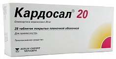 Купить кардосал, таблетки, покрытые оболочкой 20мг, 28 шт в Семенове
