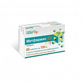 Купить метформин-сз, таблетки с пролонгированным высвобождением 750мг, 60 шт в Семенове