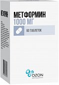 Купить метформин, таблетки 1000мг, 60 шт в Семенове