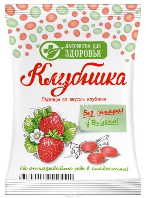 Купить карамель леденцовая лакомства для здоровья без сахара со вкусом клубники, 50г в Семенове