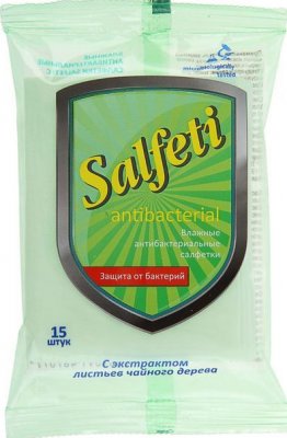 Купить salfeti (салфети) салфетки влажные антибактериальные чайное дерево 15шт в Семенове