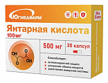 Купить янтарная кислота 100мг югмедфарм, капсулы 30шт бад в Семенове