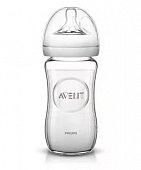 Купить avent (авент) бутылочка стеклянная с 1 месяца natural 240 мл 1 шт (scf053/17) в Семенове