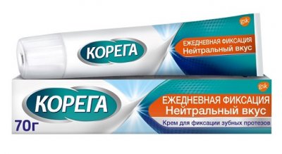Купить корега крем для фиксации зубных протезов нейтральный вкус, 70г в Семенове