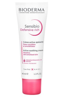 Купить bioderma sensibio defensive (биодерма сенсибио) крем для чувствительной кожи лица насыщенный 40мл в Семенове