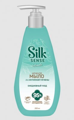 Купить silk sense (силк сенс) мыло нежное для интимной гигиены с экстрактом алоэ и календулы, 190 мл в Семенове