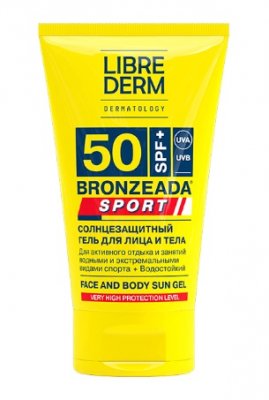 Купить librederm bronzeada sport (либридерм) гель солнцезащитный для лица и тела, 50мл spf150 в Семенове