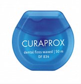 Купить curaprox (курапрокс) зубная нить вощенная с мятой, 50м, df834 в Семенове