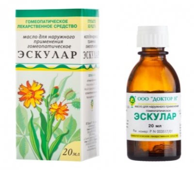 Купить эскулар, масло для наружного применения гомеопатическое, 20мл в Семенове
