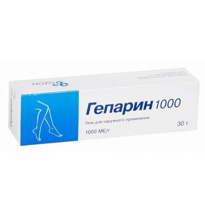 Купить гепарин, гель 1000ме/г 30г в Семенове