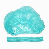 Купить шапочка-берет шарлотта нестерильная спанбонд плотность18/м2, длина 53см, бирюзовая 25 шт в Семенове