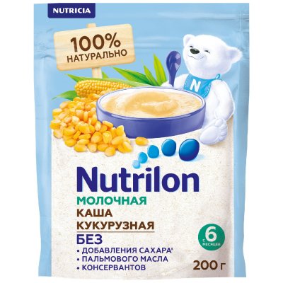 Купить nutrilon (нутрилон) каша молочная кукурузная с 6 месяцев, 200г в Семенове