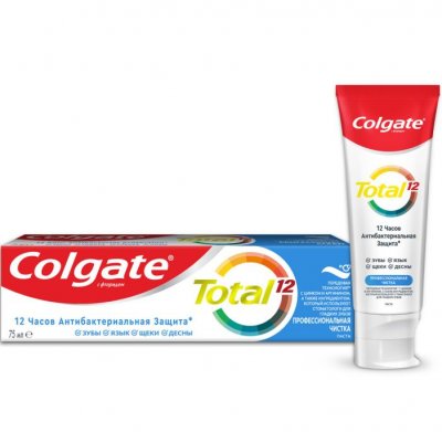 Купить колгейт (colgate) зубная паста total 12 профессиональная чистка, 75мл в Семенове