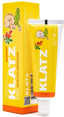 Купить klatz (клатц) зубная паста для детей 0-4лет веселый шиповник без фтора, 40мл в Семенове