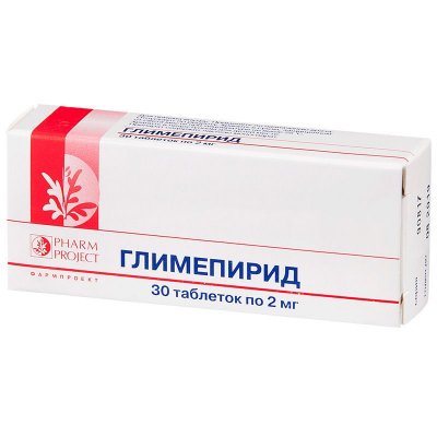 Купить глимепирид, таблетки 2мг, 30 шт в Семенове