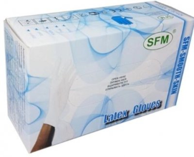 Купить перчатки смотровые sfm латексные нестерильные опудренные m n50 пар/натуральный в Семенове