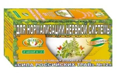 Купить фиточай сила российских трав №12 для нормализации нервной системы, фильтр-пакеты 1,5г, 20 шт бад в Семенове