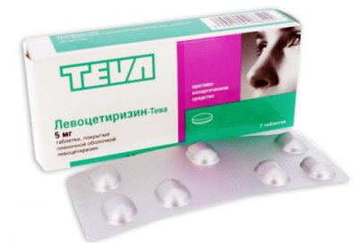 Купить левоцетиризин-тева, тбл п/о пленоч 5мг №7 (тева фармасьютикал, израиль) от аллергии в Семенове